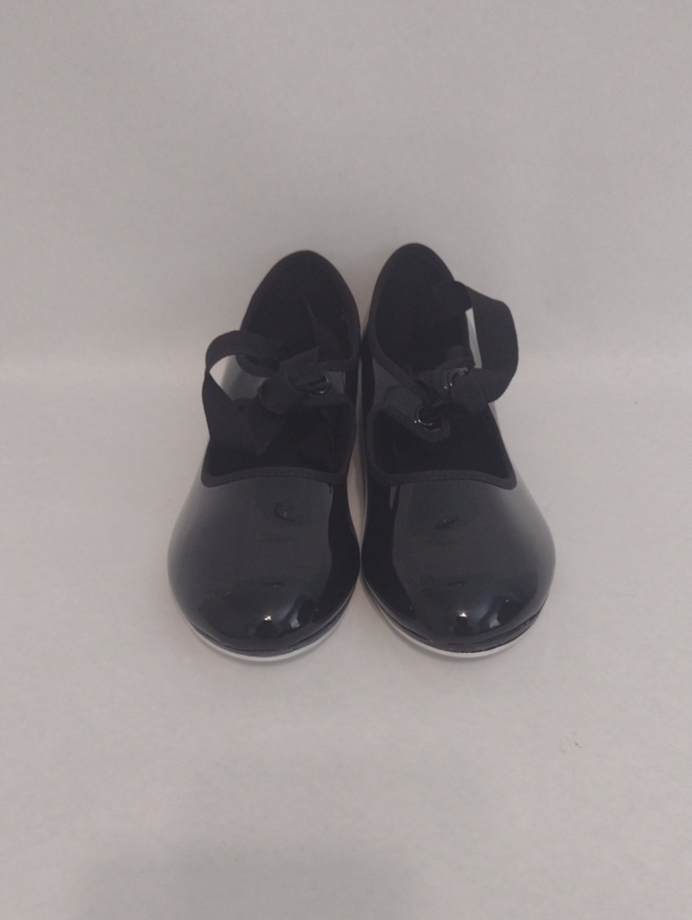 Dance Class Girl's Black Tap Dance Shoes (J846)